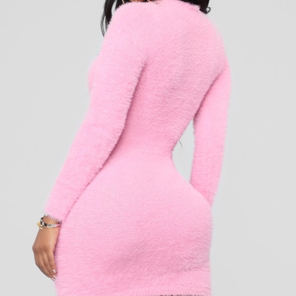 fuzzy dress fashion nova